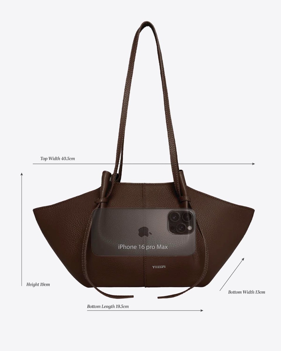 Sac Mochi Yuzefi. D&eacute;tails des mesures et de la contenance.